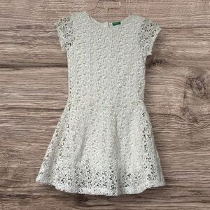 NWT United Colors Of Benetton A-line eyelet dress SZ XL